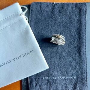 David Yurman Double X CrossOver Ring Size 7